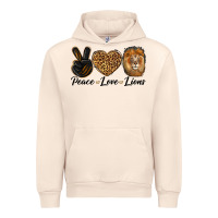 Sandshell Peace Love Lion Head Urban Hoodie - LillyAllenDesigns