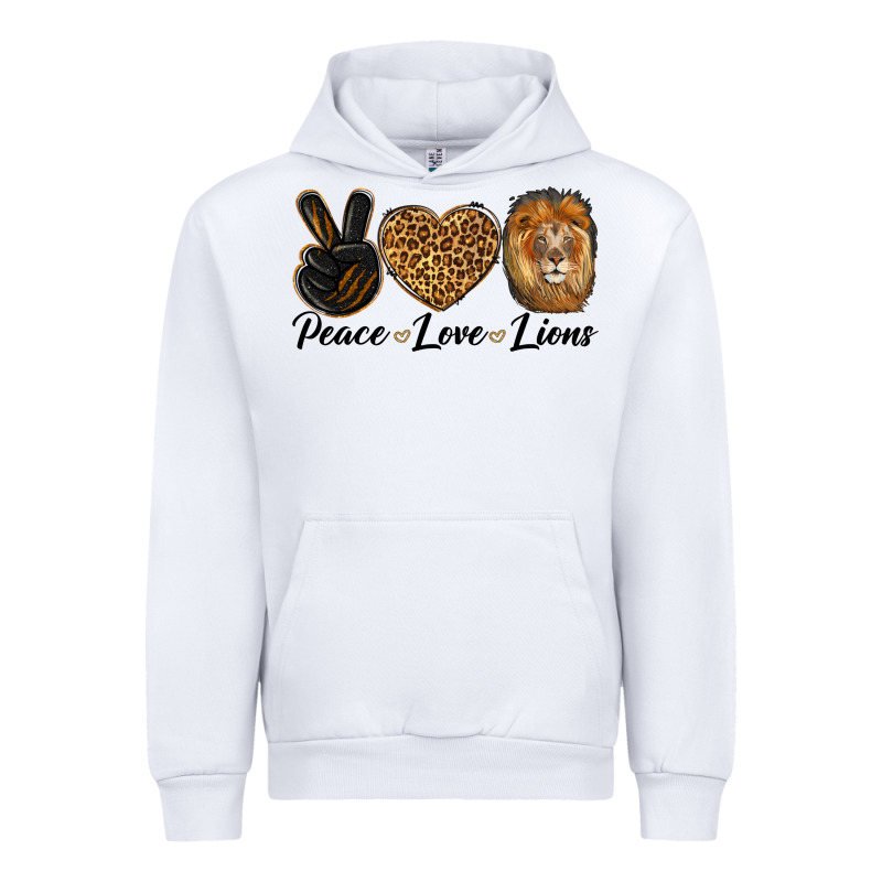 Peace Love Lion Head Urban Hoodie by LillyAllenDesigns | Teevron