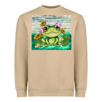 Mushroom frog with sunflower Heavyweight Sweatshirt - TumblerDesignByShophia