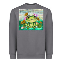 Storm frog with sunflower Heavyweight Sweatshirt - TumblerDesignByShophia