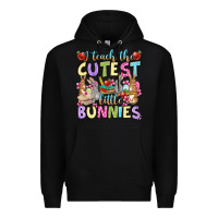 Black Easter Day I teach the cutest little bunnies Premium Hoodie - OliviaCreatesArt