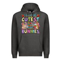 Charcoal Heather Easter Day I teach the cutest little bunnies Premium Hoodie - OliviaCreatesArt