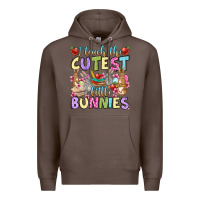 Coffee Easter Day I teach the cutest little bunnies Premium Hoodie - OliviaCreatesArt