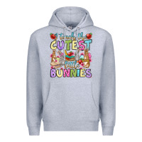 Heather Grey Easter Day I teach the cutest little bunnies Premium Hoodie - OliviaCreatesArt