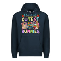 Navy Easter Day I teach the cutest little bunnies Premium Hoodie - OliviaCreatesArt