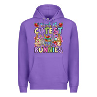 Purple Easter Day I teach the cutest little bunnies Premium Hoodie - OliviaCreatesArt