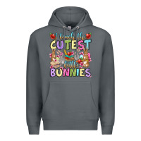 Rock Easter Day I teach the cutest little bunnies Premium Hoodie - OliviaCreatesArt