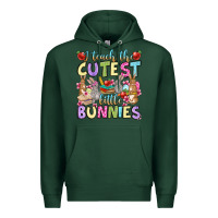 Sports Green Easter Day I teach the cutest little bunnies Premium Hoodie - OliviaCreatesArt