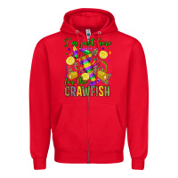 Red ı'm just here for the crawfish olivia Zipper Hoodie - OliviaCreatesArt