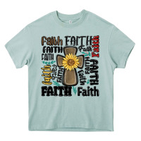 Arona faith cross Heavy Core Tee - MaliasSmallBusiness