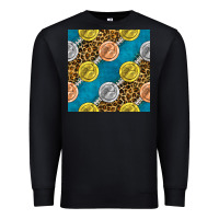 Black american football medal with leopard Premium Sweatshirt - BundleAndBundleShop