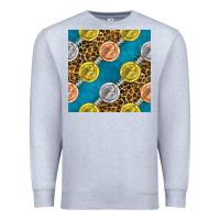 Heather Grey american football medal with leopard Premium Sweatshirt - BundleAndBundleShop