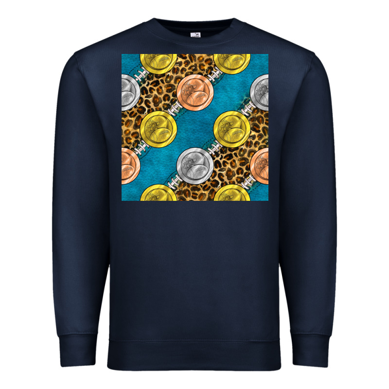 American Football Medal With Leopard Premium Sweatshirt by BundleAndBundleShop | Teevron