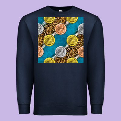American Football Medal With Leopard Premium Sweatshirt Designed By Bundleandbundleshop