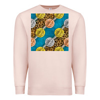 Pale Pink american football medal with leopard Premium Sweatshirt - BundleAndBundleShop