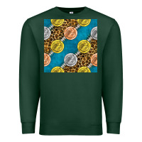 Sports Green american football medal with leopard Premium Sweatshirt - BundleAndBundleShop