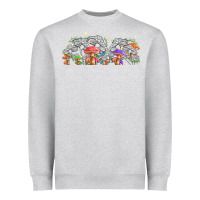 Heather Grey magic mushroom Heavyweight Sweatshirt - TumblerDesignByShophia