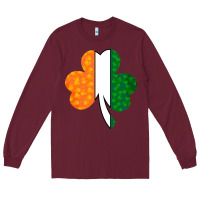 Burgundy Shamrock Boobs St Patrick's Day design Long Sleeve Tee - Bettercallsaul