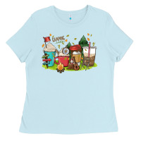 Baby Blue camp coffee drink Ladies Tee - MaliasSmallBusiness