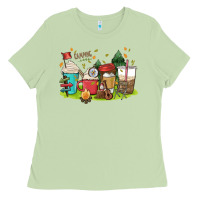 Matcha camp coffee drink Ladies Tee - MaliasSmallBusiness
