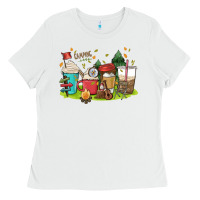 White camp coffee drink Ladies Tee - MaliasSmallBusiness