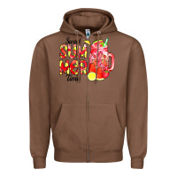 Chestnut sweet summer time waterolor Zipper Hoodie - CowCowDesign