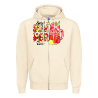 Sandshell sweet summer time waterolor Zipper Hoodie - CowCowDesign