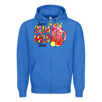 True Royal sweet summer time waterolor Zipper Hoodie - CowCowDesign