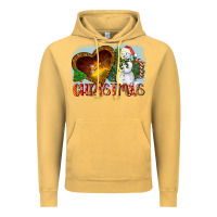 Vintage Mustard Christmas Snowman Vintage Hoodie - LillyAllenDesigns