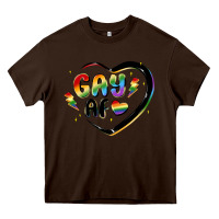 Chocolate Brown gay af Heavy Core Tee - MaliasSmallBusiness