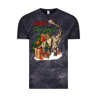 Cloud Black merry christmas brachiosaurus Vintage Tee - LillyAllenDesigns
