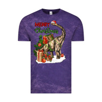 Cloud Purple merry christmas brachiosaurus Vintage Tee - LillyAllenDesigns