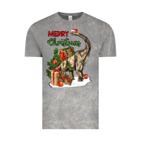 Cloud Rock merry christmas brachiosaurus Vintage Tee - LillyAllenDesigns