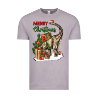 Vintage Zinc merry christmas brachiosaurus Vintage Tee - LillyAllenDesigns