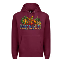 Burgundy viva mexico Premium Hoodie - RanaPortraitStore