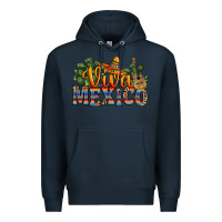 Navy viva mexico Premium Hoodie - RanaPortraitStore