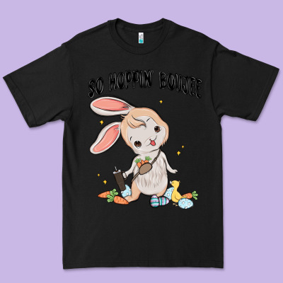So Hoppin Boujee Easter Bunny  Belt Bag Ins Premium Tee Designed By Maliassmallbusiness