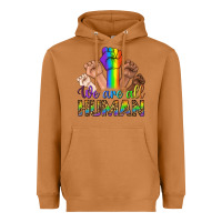Meerkat We Are All Human Heavyweight Hoodie - BundleAndBundleShop