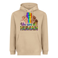 Mushroom We Are All Human Heavyweight Hoodie - BundleAndBundleShop