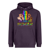 Plum We Are All Human Heavyweight Hoodie - BundleAndBundleShop