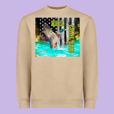 Reel Cool Dad Bass Heavyweight Sweatshirt Designed By Tumblerdesignbyshophia