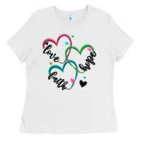 White faith hope love Ladies Tee - MaliasSmallBusiness