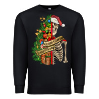 Black sorta merry sorta scary skeleton Premium Sweatshirt - FaDigitalArtStudio