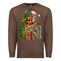 Chestnut sorta merry sorta scary skeleton Premium Sweatshirt - FaDigitalArtStudio