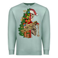 Seafoam sorta merry sorta scary skeleton Premium Sweatshirt - FaDigitalArtStudio