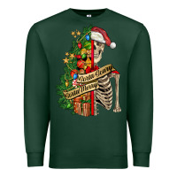Sports Green sorta merry sorta scary skeleton Premium Sweatshirt - FaDigitalArtStudio