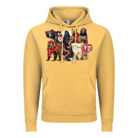 Vintage Mustard Christmas Bear Family Vintage Hoodie - LillyAllenDesigns