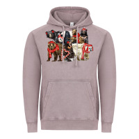 Vintage Zinc Christmas Bear Family Vintage Hoodie - LillyAllenDesigns