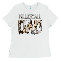 White no background volleyball dad Ladies Tee - Jasminsmagicworld