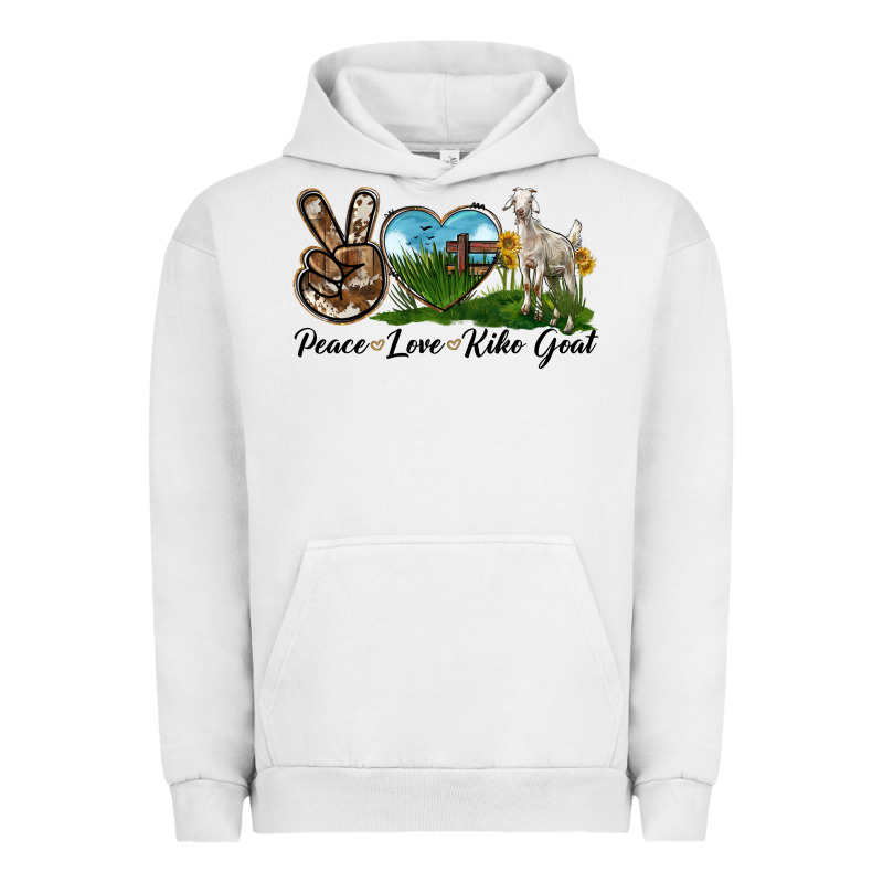 Peace Love Kiko Goat Urban Hoodie by LillyAllenDesigns | Teevron